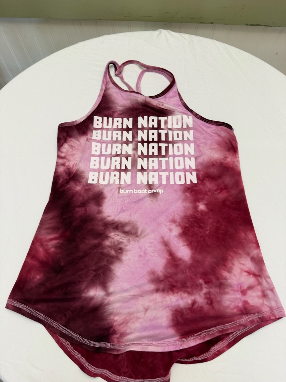 Burn Nation Women’s Pink Tie-Dye Racerback Tank